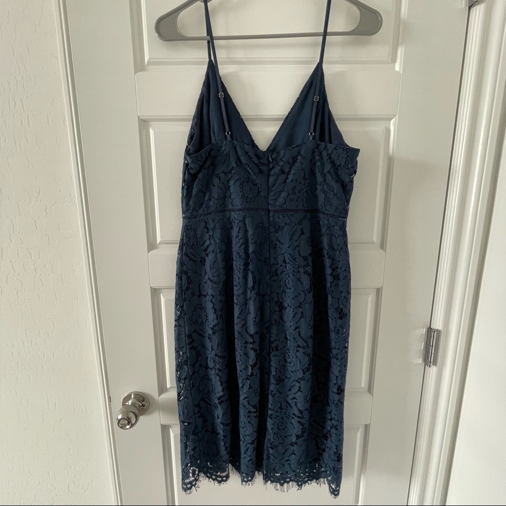 ASTR the Label Lace Mini Dress Navy Blue - Picture 2 of 5
